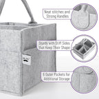 Mr. Pen- Baby Diaper Caddy Organizer, 2 Pack, Gray | Nursery Storage Bin and Car Organizer for Diapers and Baby Wipes