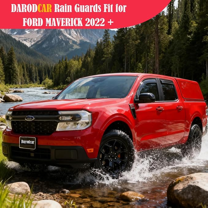 in-Channel Rain Guards Window Visors for Ford Maverick 2022-2026 Inside Front Rear Window Vent Deflectors Sun Shade Wind Visor Car Accessories, Dark Smoke