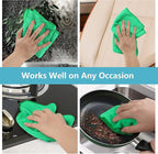 Green Microfiber Cleaning Cloth, 8 Pack Cleaning Towels for Kitchen, Lint Free, Scratch-Free, Highly Absorbent, and Reusable Cleaning Rags for House, Window and Glass, Cars, 11.5 X11.5 inch