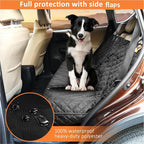 Dog Car Seat Cover for Back Seat, Upgraded Thickened Matte Fabric, Waterproof Car Seat Protector, Non-Slip Backseat Cover for Dogs in Car, Armrest Compatible, Fits Most Cars SUVs & Trucks