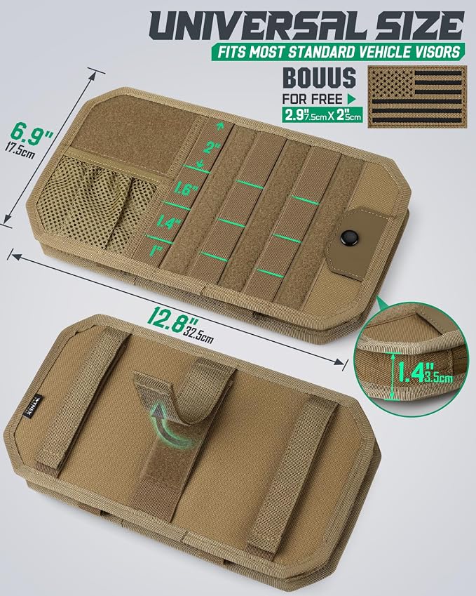 Tactical Car Sun Visor Organizer, Fit Cars Trucks SUV Jeeps Patrols | Tactical Car Sun Visor Organizer, Fit Cars Trucks Suv Jeeps Patrols