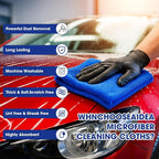 30 Pcs16 x 16 Inch Edgeless Microfiber Plush Towels for Cars Detailing Drying Wash Polishing Absorbent Cleaning Cloths, 500 GSM (Navy Blue, Gray, Black)