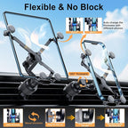 Z Fold 7 6 5 4 3 2 Car Mount Accessories, [2 Forms & Thick Case Friendly] Gravity Cell Phone Holder Mount for Samasung Galaxy Fold 7 6 5 4 3 2 Google Pixel 9 Pro Fold S25 Ultra iPhone 17 16 15