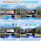 Carpuride W603 Motorcycle Carplay Screen, Wireless CarPlay & Android Auto for Moto, Remote Control，6.3" Waterproof Touchscreen, BT Trans, GPS Navigation, Siri, G00gle Assistant