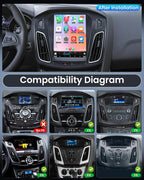 8 Core 4+32G Android 13 Upgrade Car Radio for Ford Focus 2012-2018: 10.4" 1024 * 768 HD Touchscreen Head Unit Wireless Carplay Android Auto 1080P Backup Camera Mirror Link 5G WiFi GPS Bluetooth SWC FM