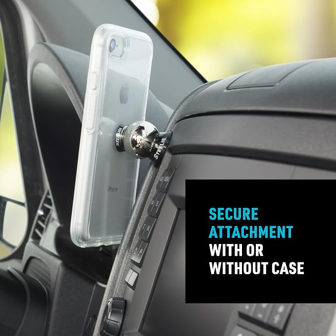 Steelie Original Dash Kit - Magnetic Phone Mount for Car Dashboard - Car Phone Holder with Strong Steelie Magnet & 3M VHB Adhesive
