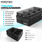 Trunk Organizer For SUV Car Trunk Organizer, Foldable Storage, Car Accessories for Women Men, Collapsible Bag, 600D Oxford, Non Slip Bottom, Straps, Soft Cover (85L)