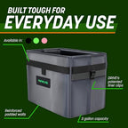 Auto Car Trash Can - Leakproof, Hanging Garbage Bin with 20 Trash Bags and Pink Adjustable Strap - Truck & Car Accessories for Men and Women - Grey with No Lid