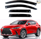 KPY Rain Guards Fit for 2022-2026 Lexus NX250 NX350 NX350h NX450h+, Out-Channel Window Visors Vent Wind Deflectors 4PC, Car Accessories for 22-26 Lexus NX Series