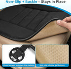 Car Seat Cushion, Memory Foam Seat Cover with Non-Slip Bottom, Universal Fit for Cars, Homes, and Offices - Soft and Comfortable, Black