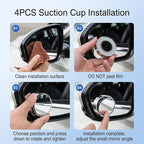 DF DUALFERV Blind Spot Mirror, 4PCS Suction Cup Type, 360° Adjustable ABS Anti-Collision Shell, HD Wear-Resistant Glass for SUV Truck Van Enhancing Driving Safety