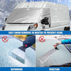Silver RV Windshield Cover for Ram ProMaster 2014-2026 | Fits ProMaster 1500 2500 3500 Van, Hail Protector, Waterproof Snow Cover