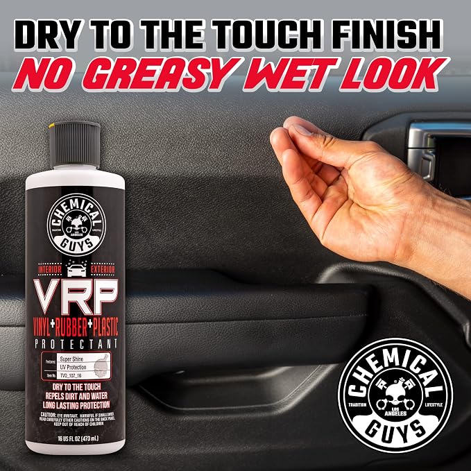 VRP Vinyl, Rubber, and Plastic Dressing - Tire Dressing, Non-Greasy, Dry-to-the-Touch Shine for Tires, Trim, and More, Safe for Cars, Trucks, SUVs, RVs & More - 128 oz