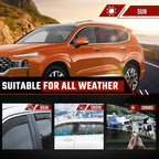 in-Channel Rain Guards Fit for Hyundai Santafe 2019-2024 Black Extra Durable Shatterproof Side Window Deflectors Vent Window Visors Wind Deflectors - 4 PCS