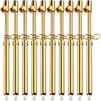10 Pack Dual Head Tire Pressure Gauge Heavy Duty Air Pressure Tire Gauge for Auto Truck Car RV Van Gage Range 10-150PSI, 1-10Bar (Gold)