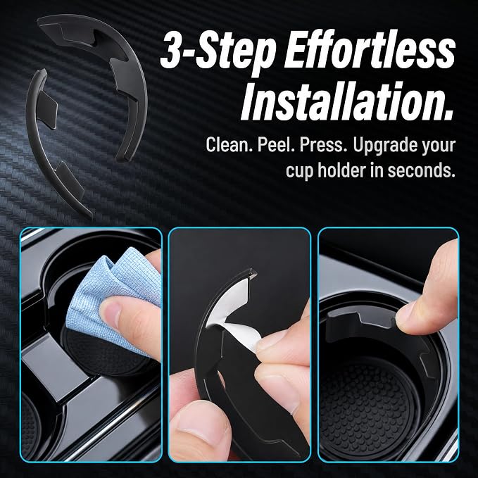 Car Cup Holder Insert 6 Pack, Curved Leaf Cup Holder Expander Anti Slip Pad, Silicone Car Cup Holder for Reducing Vibration and Noise, Fits Round Cup Holders for Most Cars Trucks SUVs