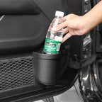 for JL Front Door Side Insert Storage Box Fit for 2018-2026 Jeep Wrangler JL JLU 2/4-Door, Door Organizer Pockets Cup Holders Interior Storage Expansion Accessories