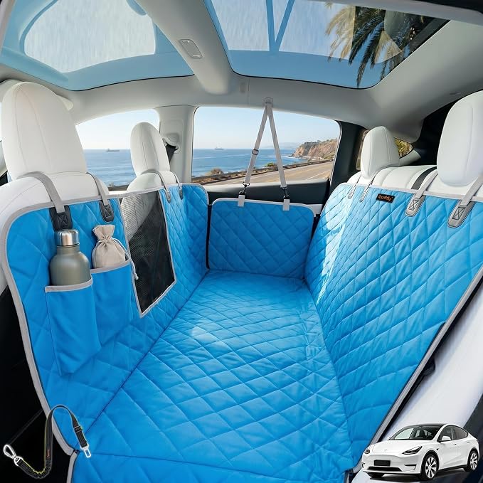 Dog Seat Cover for SUV and Small Truck, Waterproof Car Hammock Heavy Duty Back Seat Cover for Dog with Mesh Window Durable Scratchproof Pet Car Seat Protector for Rav4 CR-V Jeeps