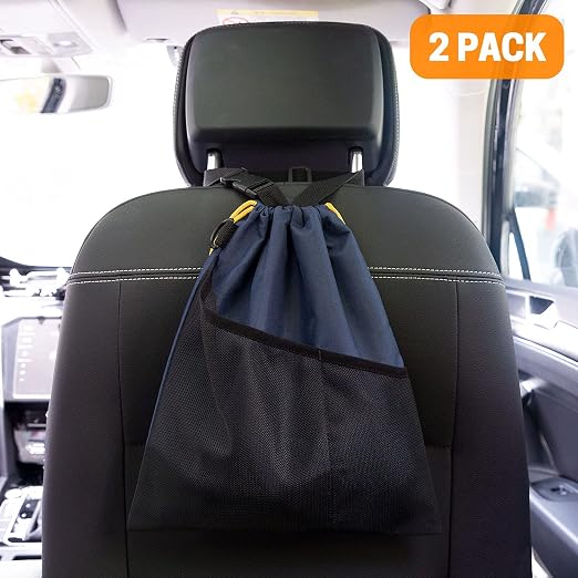 2PCS Hanging Car Garbage Can - Waterproof Leakproof Trash Bag | Car Trash Can with Durable Leakproof Lining, Keeps Vehicle Clean and Neat