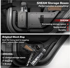 Metal Rear Door Pocket Storage Box with Cup Holder Compatible with Jeep Wrangler JL JLU 4XE(2018-2026) & Gladiator JT(2020-2026), Door Side Insert Organizer Box Interior Accessories - 2PCS