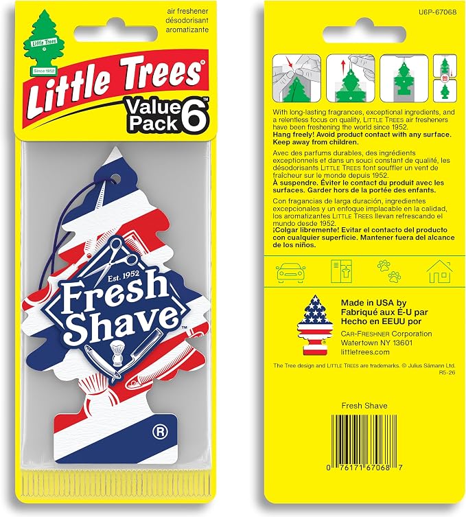 Car Air Freshener | Hanging Tree Provides Long Lasting Scent for Auto and Home | 24 Air Fresheners |Fresh Shave