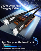 for iPhone 17 16 15 Pro Max Car Charger, 2-Pack 90W 4-Port Car Charger USB C Fast Charge Cigarette Lighter Adapter Accessories with 240W 3FT USB C Cable for iPhone 17/17 Pro/Air/16/15 Pro Max, Android