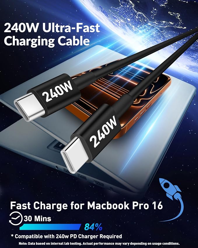 for iPhone 17 16 15 Pro Max Car Charger, 2-Pack 90W 4-Port Car Charger USB C Fast Charge Cigarette Lighter Adapter Accessories with 240W 3FT USB C Cable for iPhone 17/17 Pro/Air/16/15 Pro Max, Android
