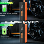 Tire Inflator Portable Air Compressor, 5X Faster 150 PSI Portable Tire Inflator for Car, Built-in Magnetic Storage, Auto Shut-Off Cordless Air Pump, LED Light for Cars, Motor, Bikes