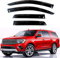 KPY Rain Guards Fit for 2018-2025 Ford Expedition, Out-Channel Window Visors Vent Wind Deflectors 4PC, Car Accessories for 2018-2025 Lincoln Navigator