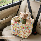 Floral Fabric Storage Basket Car Interior Storage Basket Underwear Sundries Laundry Baskets Supplies Home Organizer Bag (style 9)