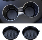 Car Cup Coaster Universal Automotive Waterproof Non-Slip Cup Holders Sift-Proof Spill Holder Car Interior Accessories 2 Pack Black