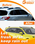 Low-Profile Window Rain Guard for Subaru Outback 2015-2019 Side Window Visors Extra-Thick Vent Visor Window Deflectors Vent Shades Car Accessories