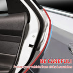 16.5 Ft Car Door Edge Guards, Red Rubber | Universal, Rubber U-Shaped Trim Protector, No Glue Required