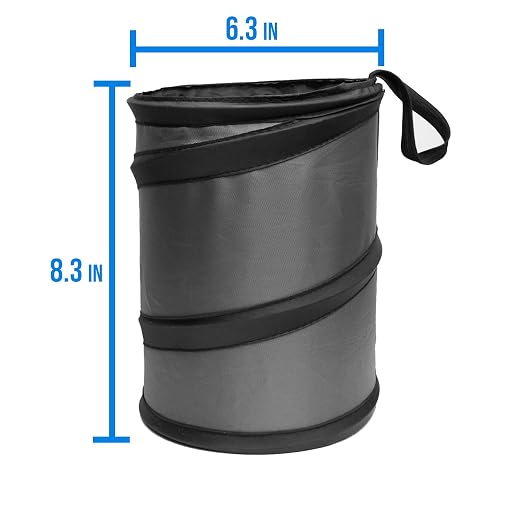 Automotive Waterproof Portable Collapsible Small Trash Can Garbage Container fits Most Cars,Polyethylene, SUVs, and Trucks Pink