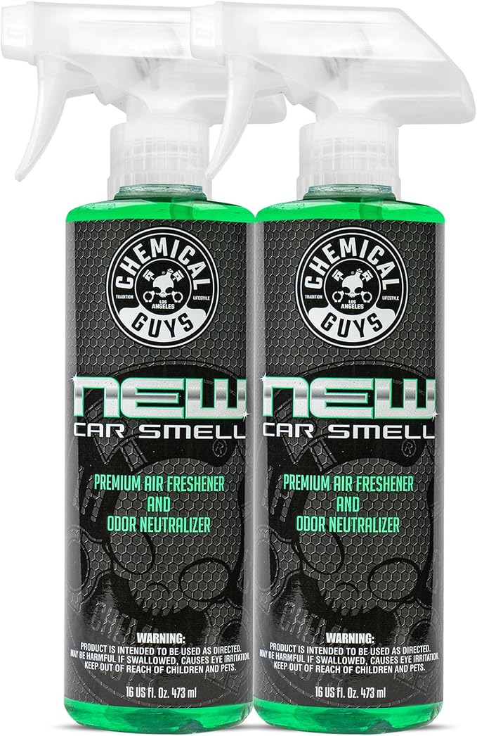 New Car Smell Air Freshener and Premium Odor Eliminator Refreshes & Neutralizes Odors, Great Car Fresheners for Trucks, SUVs, RVs, and More - 16 Fl Oz (Pack of 2)