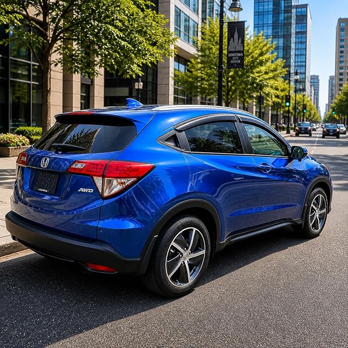 2016-2022 Tape-On Rain Guards for Honda HR-V Side Window Visor Deflectors Lx Ex Sport Ex-L HRV Durable Vent Shades 2017 2018 2019 2020 2021