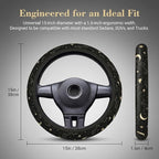 15 Inch Neoprene Steering Wheel Cover Non-Slip (Star Moon)
