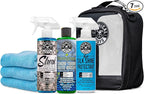 Exterior Wash And Shine Kit With Storage Bag Car Wash Soap Glass Cleaner Tire And Trim Dressing Microfiber Towels Giftable Car Care Set