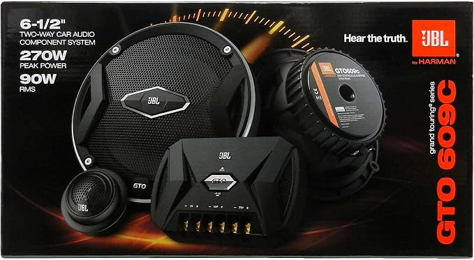GTO609C 270 Watts 6-1/2" Premium Car Audio Component Stereo Speaker System with Patented Plus One Woofer-Cone Technology