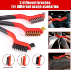 18 PCS Car Cleaning Tools Kit, Car Detailing Brush Set with Driller Attachment Set, Car Wash Kit, Car Cleaning Brushes for Cleaning Interior, Exterior, Wheels, Etc. (Red)