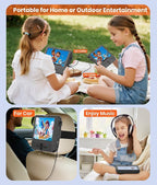 7.5 Inch Dual Car DVD Player, Portable Headrest Video Player for Car with 5 Hours Rechargeable Battery, Last Memory, AV Out/in, Support USB/SD/Sync TV, All Regions (1 Player+1 LCD Screen)