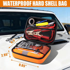 Car Roadside Emergency Kit, Car Safety Kit Portable Car Kits for Emergency with Jumper Cable, Safety Hammer, Orange