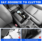 Center Console Organizer Tray Fits for 2010-2024 Toyota 4Runner Armrest Storage Box Compatible with 4Runner Interior Accessories (Center Console)