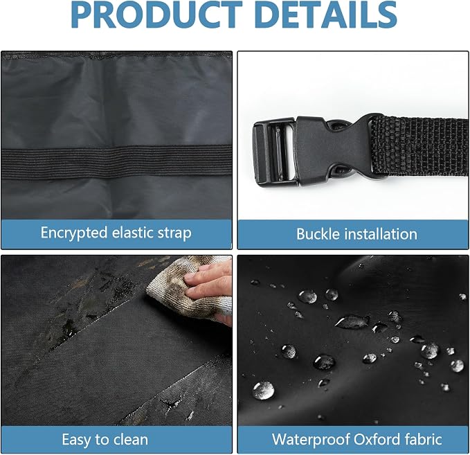 2PCS Kick Mats Back Seat Protector, Waterproof Oxford Car Front Seatback Protector for Kids, Seat Back Kick Mat Organizer with 2 Mesh Pockets, Universal Car Accessories (with Pocket)