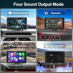 Wireless Apple CarPlay Screen with Fast Auto Connect, 7" Portable Android Auto Display for Car, Backup Camera, Bluetooth Audio, Voice Assistant & GPS Navigation