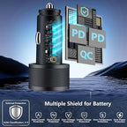 [Apple MFi Certified] iPhone 17 Car Charger Fast Charging, KYOHAYA 3Port 67W PD/QC Car Power Adapter USB-C Car Charger Car Accessories + Type-C Braided Cord for iPhone 17/17 Pro/16 Pro/15/Galaxy/Pixel