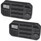 MAIKER 2 Packs Car Sun Visor Organizer, Car Organizer with Zipper Visor Organizer Storage Pouch, Glasses Clip, Card Holder, Molle Panel for Tactical Gears, for Most Vehicles, SUVs & Trucks