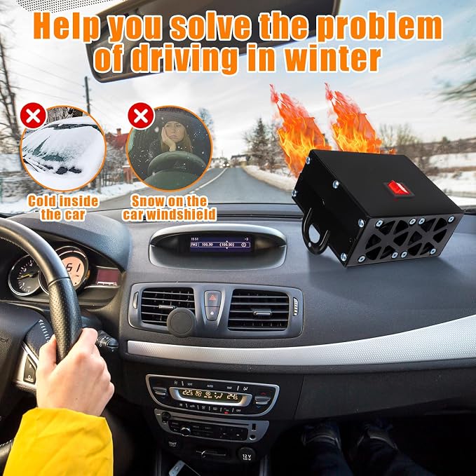 500w Car Heater 12 Volt Camping Heaters Kit Car Camping Windshield Window Defogger Defroster for Winter Automobile Windscreen Camper(12v)