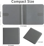 CoBak Car Registration and Insurance Holder - Men and Women Small Lightweight Vehicle Glove Box Car Organizer, Auto Truck Comparment Accessories Case for Essential Document, Driver License (Gray)