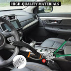 Car Steering Wheel Lock, Reliable Club Steering Wheel Lock Anti-Theft Device with 3 Keys, Max 17 Inch Length, Fits Most Vehicles, Trucks, SUVs, Vans, Golf Car Security Device - Black
